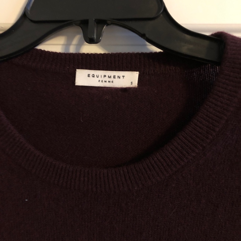 Equipment burgundy cashmere sweater